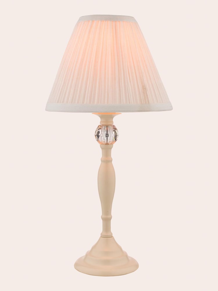 Laura Ashley Cream Ellis Satin Painted Spindle Table Lamp - Image 2 of 3 Laura Ashley Cream Ellis Satin Painted Spindle Table Lamp - Image 2 of 3