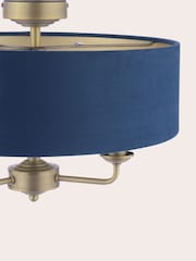 Laura Ashley Blue Sorrento Flush Fitting Ceiling Light - Image 5 of 6