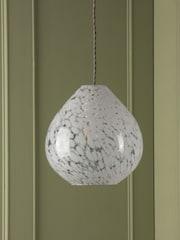 Laura Ashley White Confetti Glass Easyfit Shade Ceiling Light - Image 2 of 4