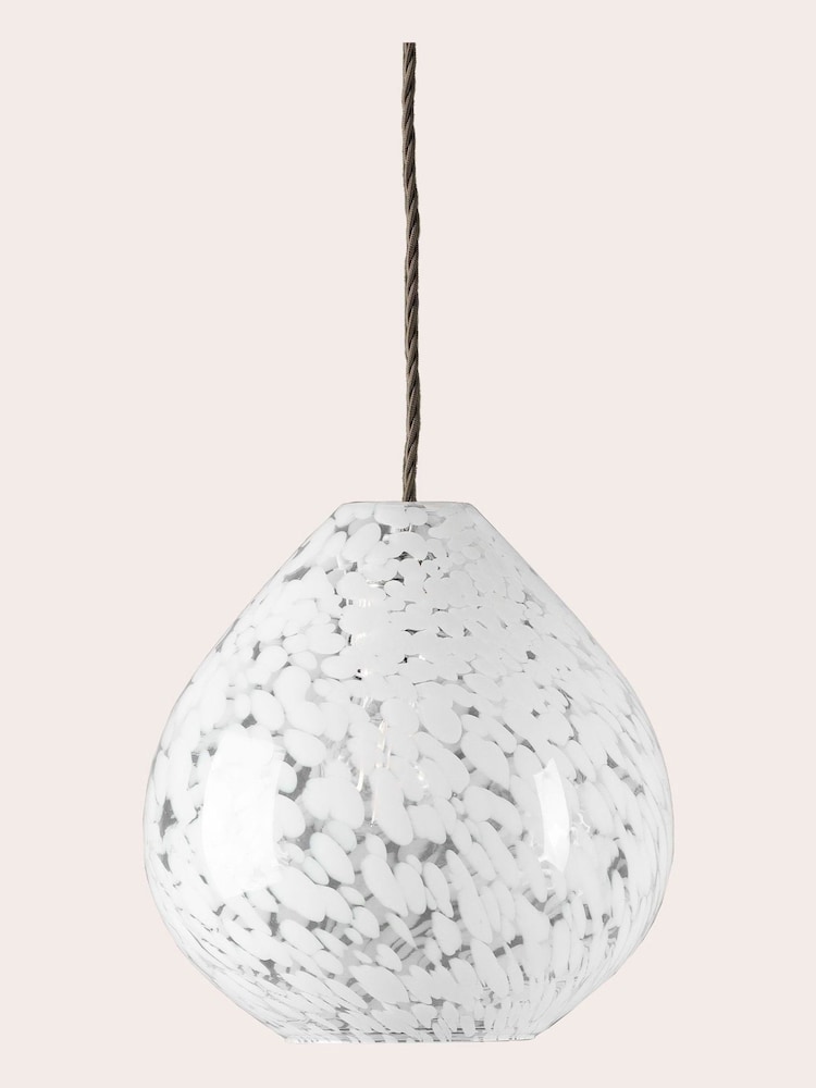Laura Ashley White Confetti Glass Easyfit Shade Ceiling Light - Image 4 of 4 Laura Ashley White Confetti Glass Easyfit Shade Ceiling Light - Image 4 of 4