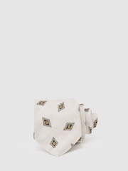 Reiss Light Oatmeal Brown Decio Ties - Image 1 of 5