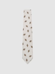 Reiss Light Oatmeal Brown Decio Ties - Image 2 of 5