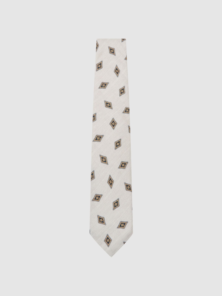 Reiss Light Oatmeal Brown Decio Ties - Image 2 of 5 Reiss Light Oatmeal Brown Decio Ties - Image 2 of 5