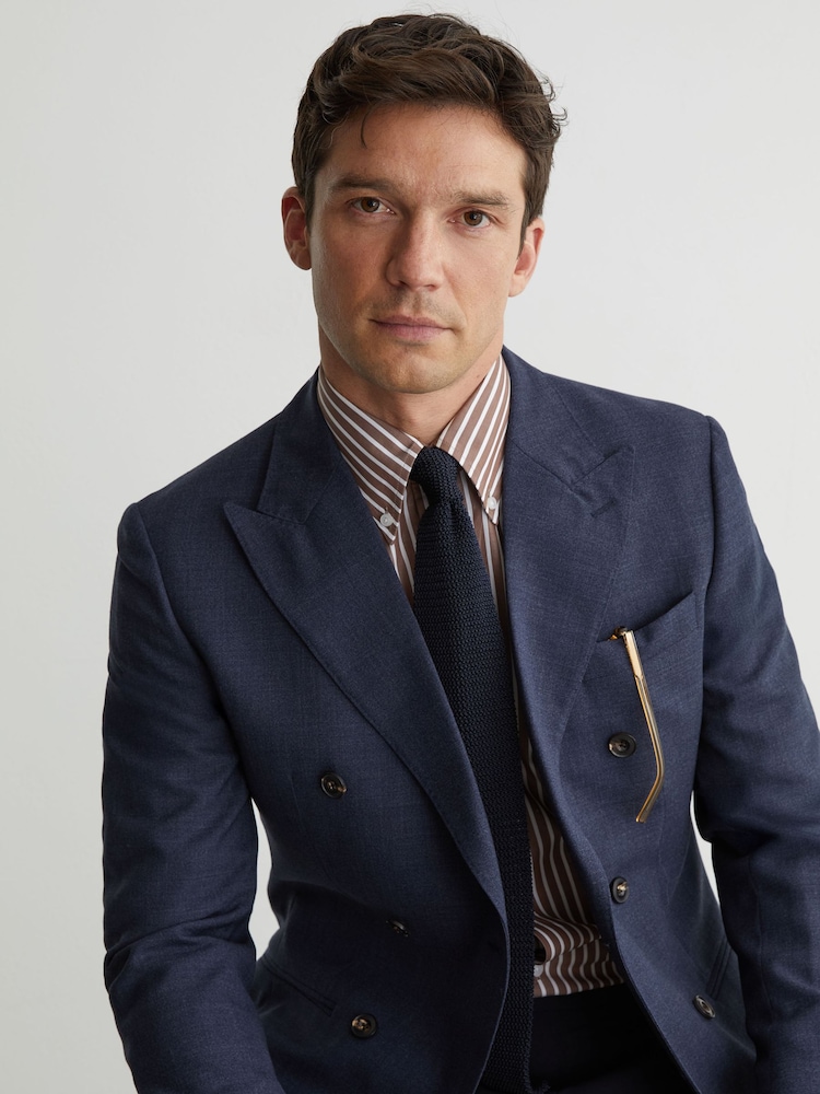 Reiss Navy Punto Tie - Image 1 of 6