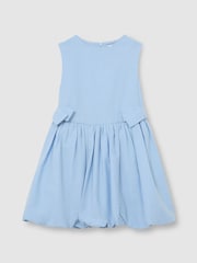 Reiss Pale Blue Marion 9-13 yrs Puffball Bow-Detail Sleeveless Dress - Image 2 of 3