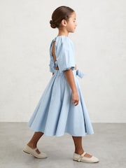 تنورة طيَّات متوسطة الطول بتفاصيل فيونكة Gigi من Reiss - Image 4 of 6