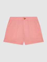 Reiss Coral Pink Alex 3-9 yrs Cotton-Linen Shorts - Image 1 of 3