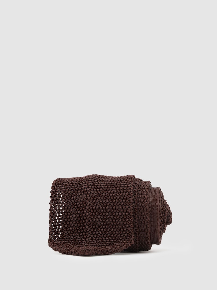 بني داكن - Reiss Punto Tie - صورة 2 من 4