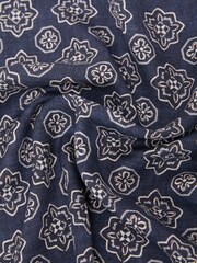 Reiss Navy Gian Silk Floral-Medallion Pocket Square - Image 4 of 6