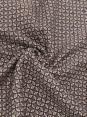 Reiss Chocolate Brown Gian Silk Floral-Medallion Pocket Square - Image 4 of 4
