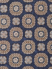 Laivasto - Reiss Alessio Silk Floral-Medallion Print Tie - Kuva 6 / 6