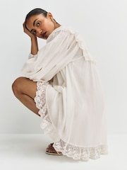 Rixo Lilly Embroidery Ivory Inez Mini Dress - Image 2 of 7