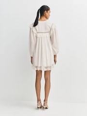 Rixo Lilly Embroidery Ivory Inez Mini Dress - Image 3 of 7