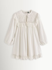 Rixo Lilly Embroidery Ivory Inez Mini Dress - Image 7 of 7