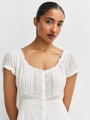 Rixo Ivory Jaclyn Tiered Midi Dress - Image 5 of 6