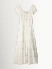 Rixo Ivory Jaclyn Tiered Midi Dress - Image 6 of 6