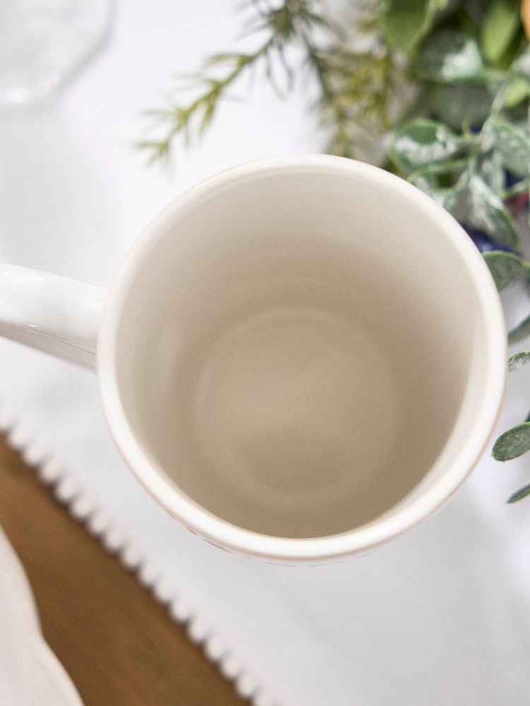 Dibor Set of 2 White Snowflake Mugs - Image 2 of 5 Dibor Set of 2 White Snowflake Mugs - Image 2 of 5