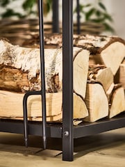 Dibor Black Fire Tools Set with Log Storage - Image 3 of 5
