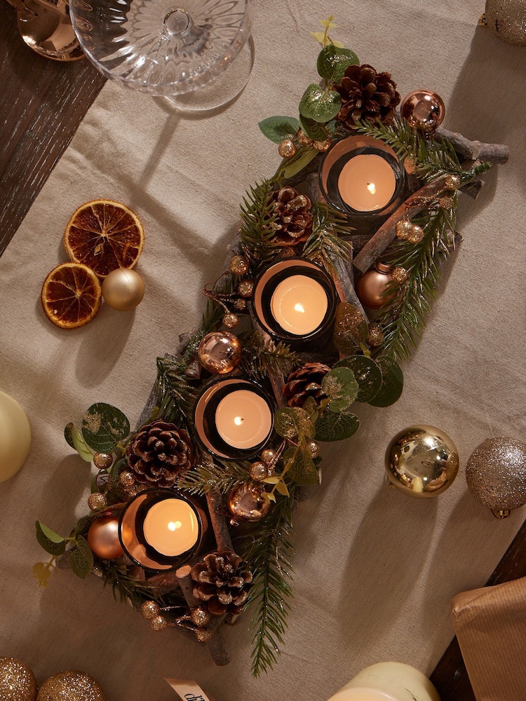 Dibor Eucalyptus and Cinnamon Four Tealight Holders - Image 2 of 4 Dibor Eucalyptus and Cinnamon Four Tealight Holders - Image 2 of 4