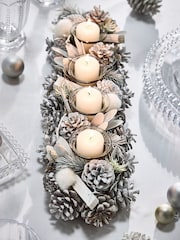 Dibor Morning Frost 45cm Four Tealight Holder - Image 1 of 6