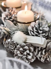 Dibor Morning Frost 45cm Four Tealight Holder - Image 2 of 6