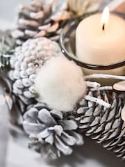 Dibor Morning Frost 45cm Four Tealight Holder - Image 3 of 6