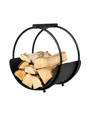 Dibor Black 43cm Round Log Holder - Image 2 of 5