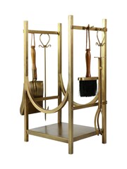 Dibor Brass Antique Fire Tool Set - Image 2 of 4