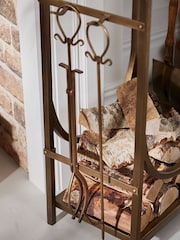 Dibor Brass Antique Fire Tool Set - Image 3 of 4