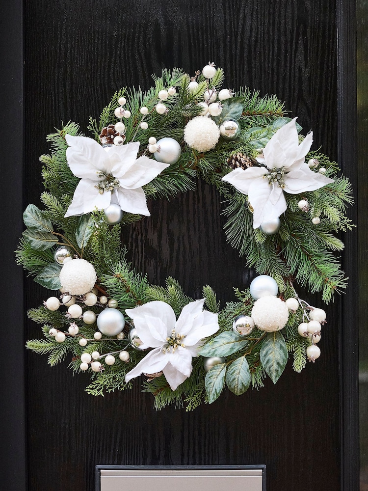 Dibor Valley Snowdrift 42cm Wreath - Image 1 of 5