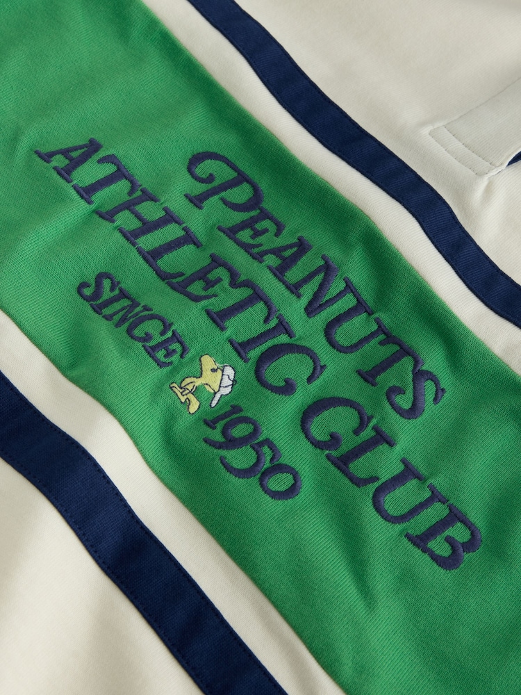 Ecru Cream Snoopy Licence Stripe Rugby Shirt - Image 10 of 10 Ecru Cream Snoopy Licence Stripe Rugby Shirt - Image 10 of 10