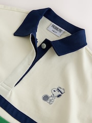 Ecru Cream Snoopy Licence Stripe Rugby Shirt - Image 7 of 10