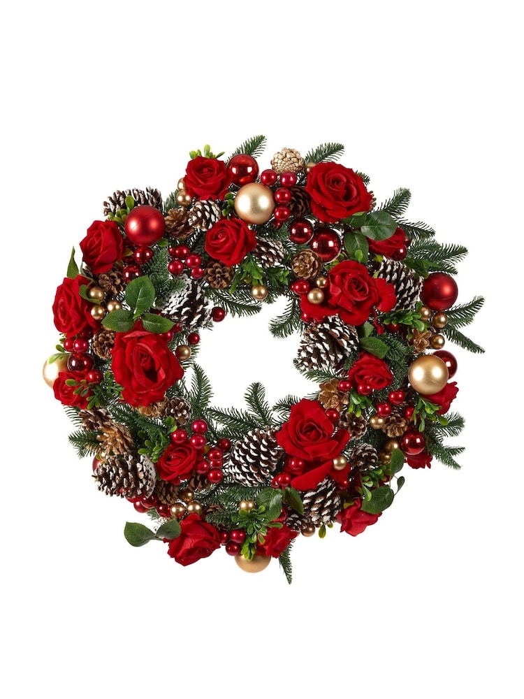Dibor Rosebrook Pine 60cm Wreath - Image 5 of 5
