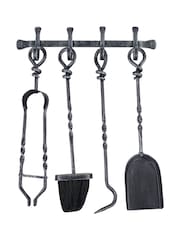 Dibor Black Wall Fireside Set - Image 2 of 6