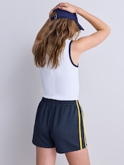 Navy Slinky Side Stripe Shorts - Image 4 of 8
