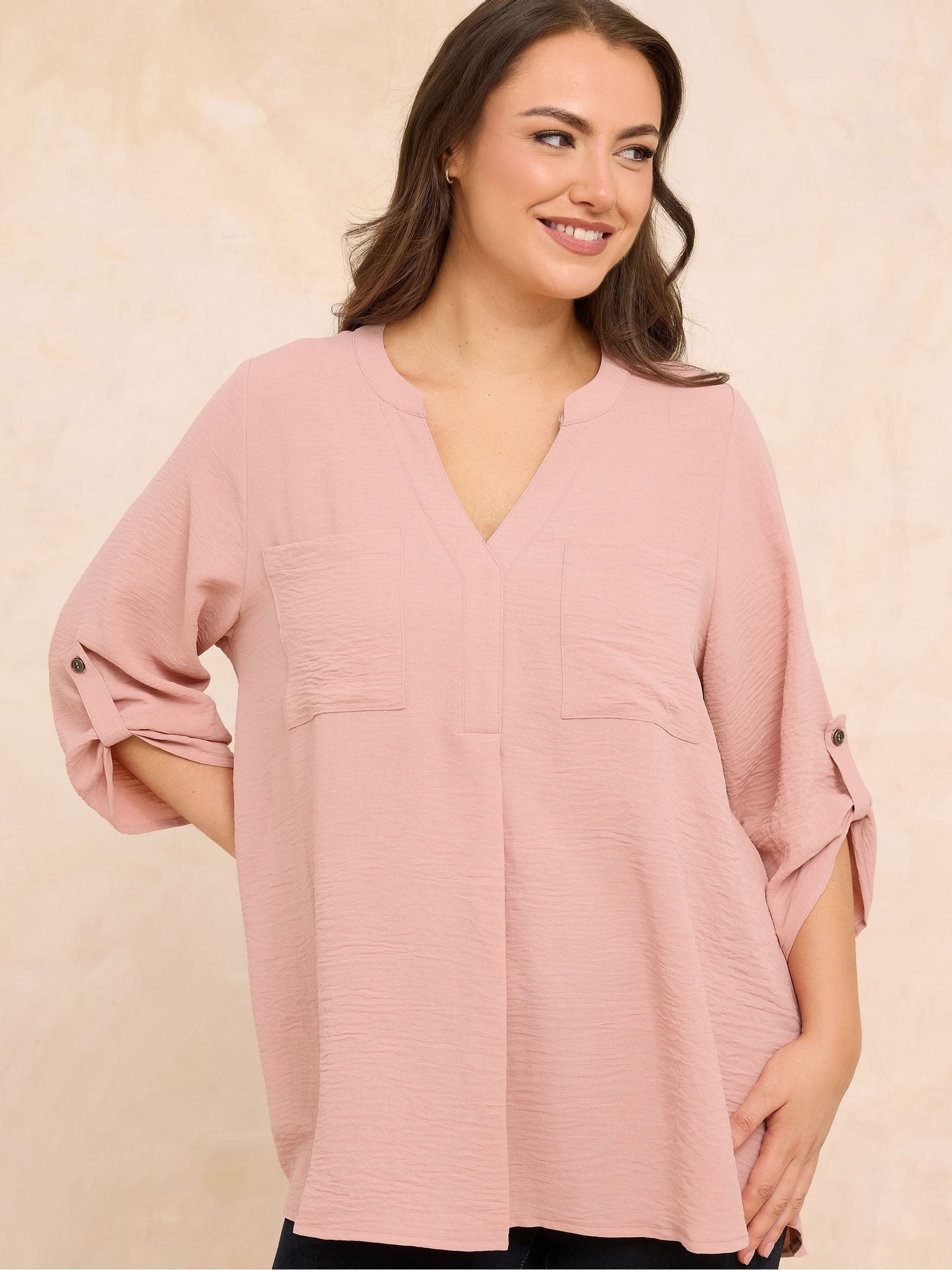 Evans Women's Pink Long Sleeve Air Flow Utility Shirt