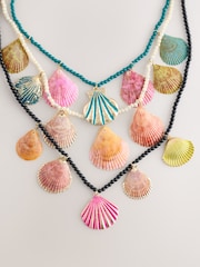 Bright Beaded Shell Multilayer Necklace - Image 2 of 4