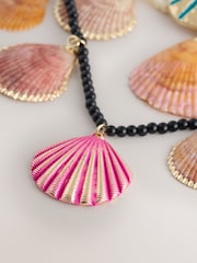Bright Beaded Shell Multilayer Necklace - Image 5 of 6