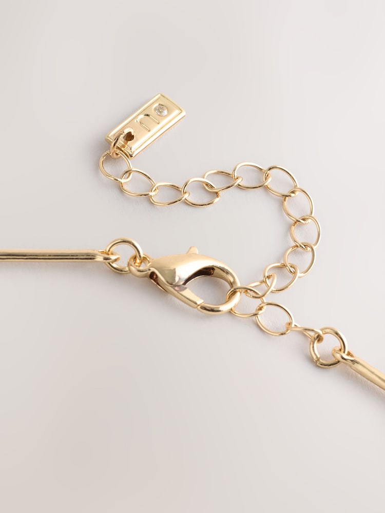 Gold Tone Fish Charm Necklace - Image 4 of 4