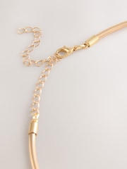 Caramel Brown Bead Torque Necklace - Image 4 of 4