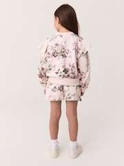 Laura Ashley Light Pink Fairthorne Frill Top and Shorts Sweat Set - Image 4 of 11