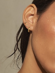 Gold Tone Gold Tone Waterproof Stainless Steel Celestial Earrings 3 Pack - Image 6 of 8