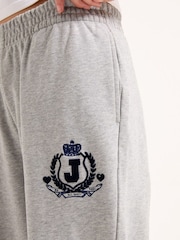 Juicy Couture Grey Vista Crest Cuffed Loopback Joggers - Image 4 of 6
