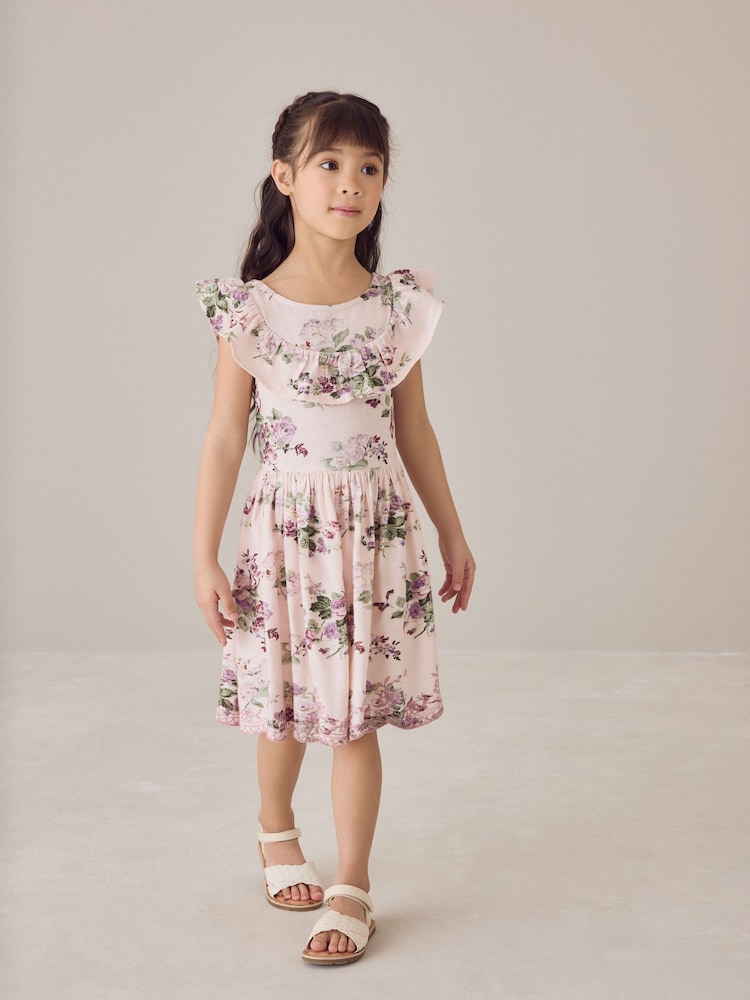 Трикотажное платье с оборками Laura Ashley - Изображение 1 12