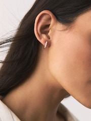 Goldfarben - Perleneffekt Creolen (Huggie Hoops) - Bild 1 von 5