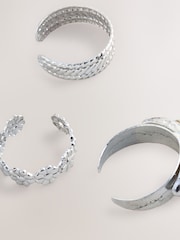 Silver Tone Boho Toe Rings 3 Pack - Image 3 of 3