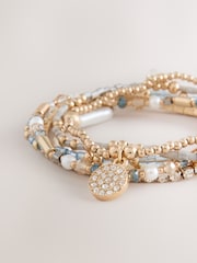 Grey Stretch Bracelets 7 Pack - Image 2 of 3