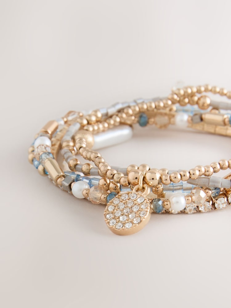 Grey Stretch Bracelets 7 Pack - Image 2 of 3