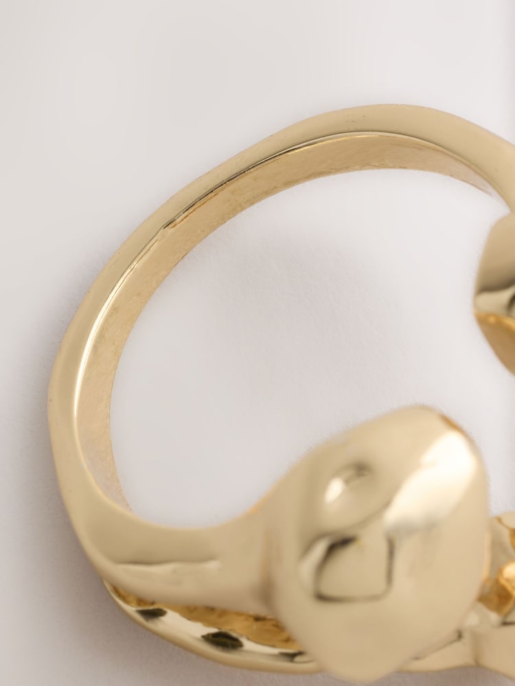 Gold Tone Pearl Effect Open Ring - Image 3 of 3