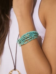 藍綠色 - 串珠手鍊組 - 圖片 1/5